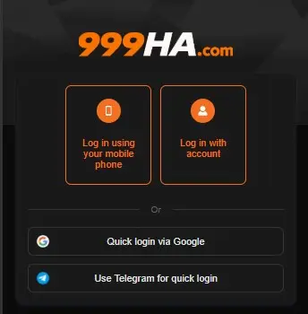 login option in 999ha